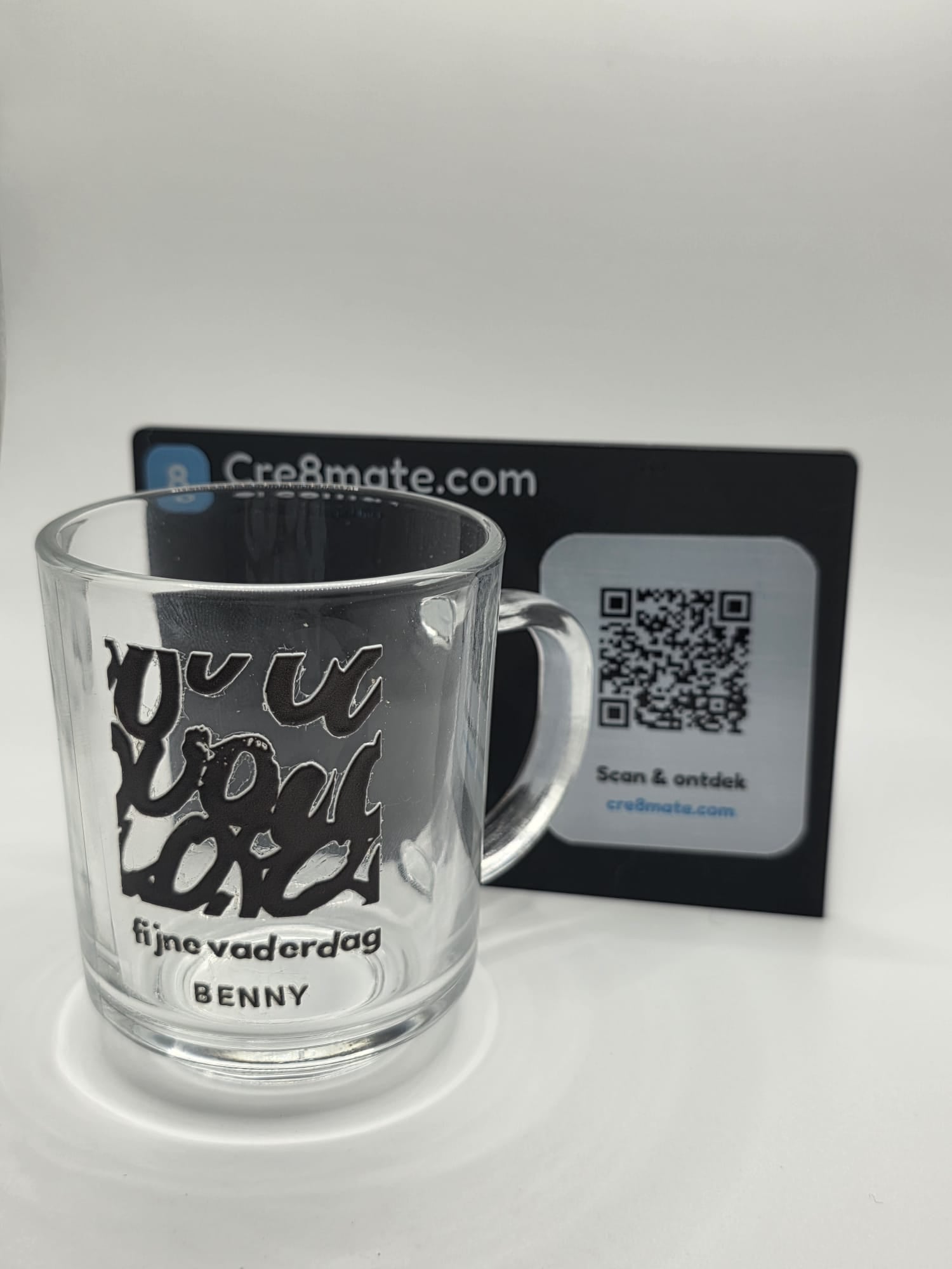 Gepersonaliseerd Theeglas met Naam of Tekst — UV-bedrukt | Cre8mate