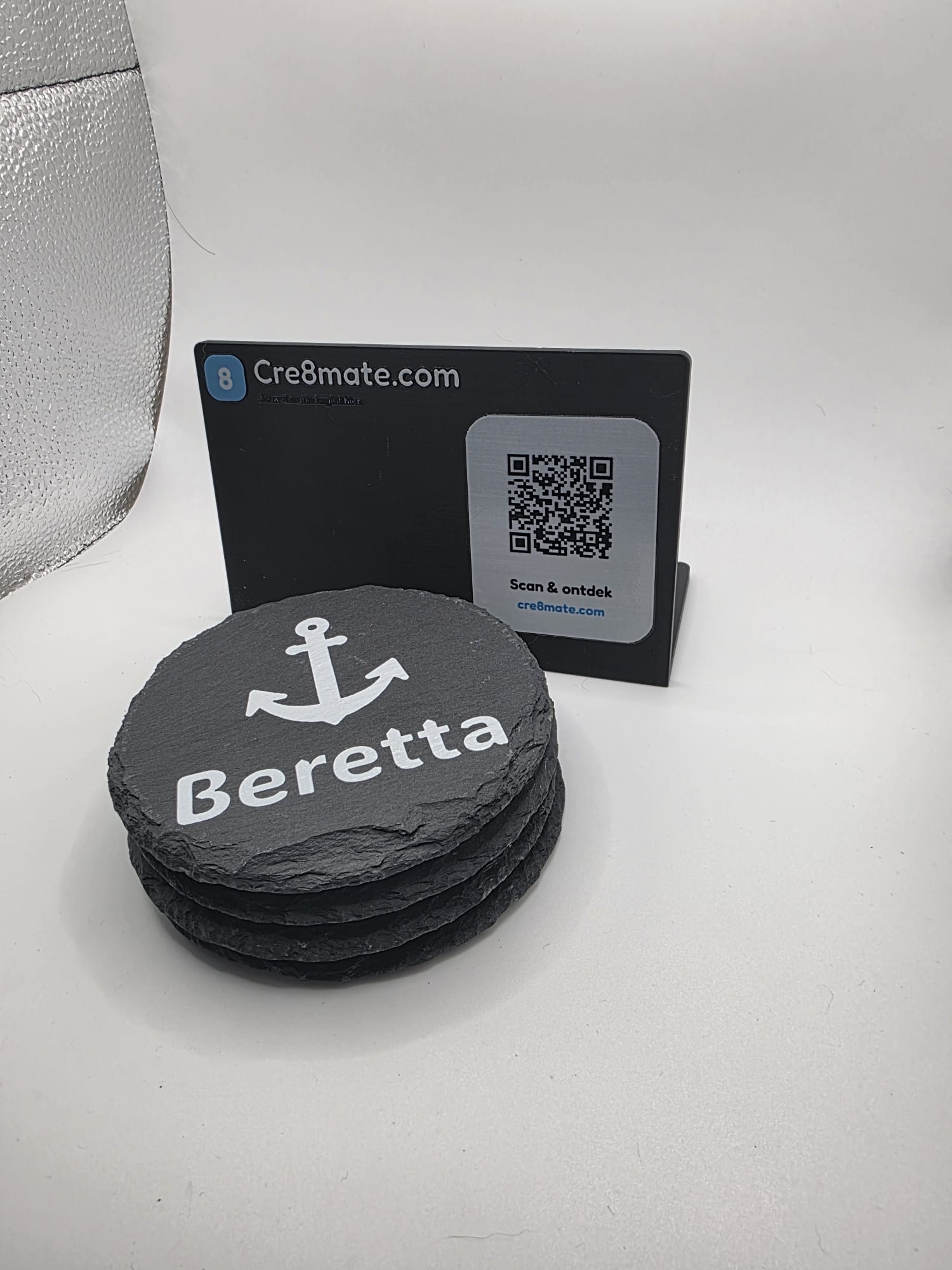 Gepersonaliseerde Stenen Onderzetters met Naam of Logo — UV-bedrukt | Cre8mate