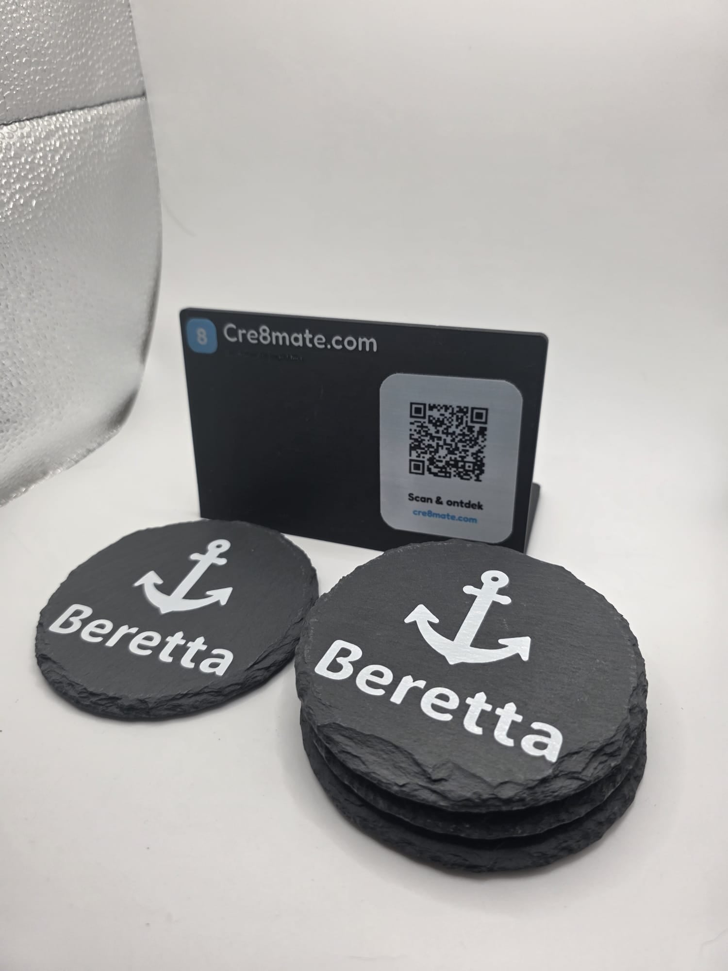 Gepersonaliseerde Stenen Onderzetters met Naam of Logo — UV-bedrukt | Cre8mate