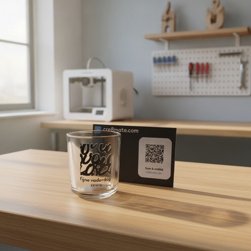Gepersonaliseerd Theeglas met Naam of Tekst — UV-bedrukt | Cre8mate