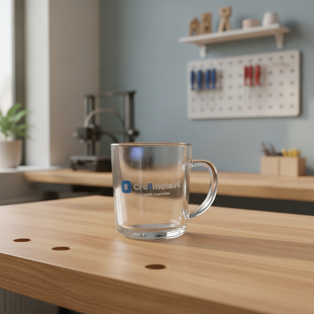 Gepersonaliseerd Theeglas met Naam of Tekst — UV-bedrukt | Cre8mate
